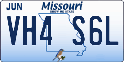 MO license plate VH4S6L