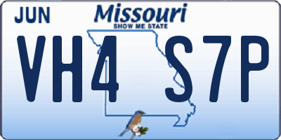 MO license plate VH4S7P