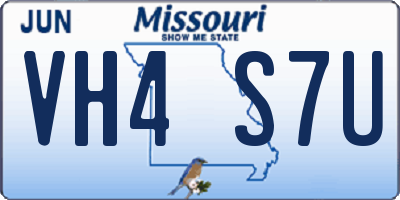 MO license plate VH4S7U