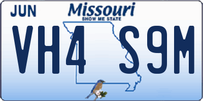 MO license plate VH4S9M