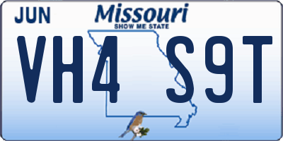 MO license plate VH4S9T