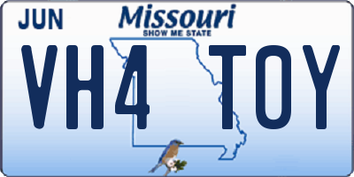 MO license plate VH4T0Y