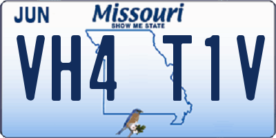 MO license plate VH4T1V