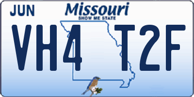 MO license plate VH4T2F