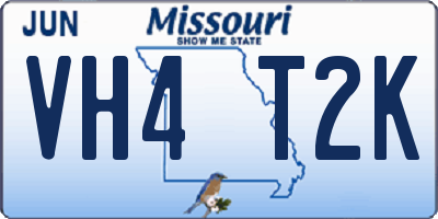 MO license plate VH4T2K