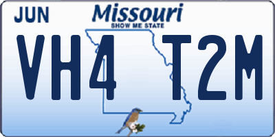 MO license plate VH4T2M