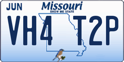 MO license plate VH4T2P