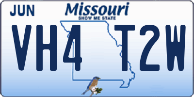MO license plate VH4T2W