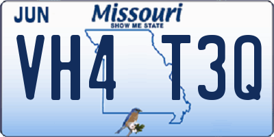 MO license plate VH4T3Q