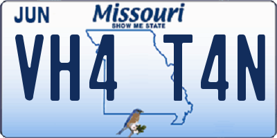 MO license plate VH4T4N