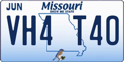 MO license plate VH4T4O