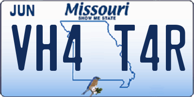 MO license plate VH4T4R