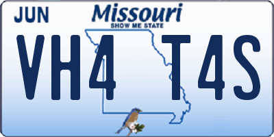 MO license plate VH4T4S
