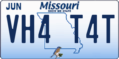 MO license plate VH4T4T