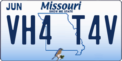 MO license plate VH4T4V
