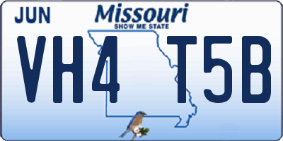 MO license plate VH4T5B