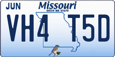 MO license plate VH4T5D
