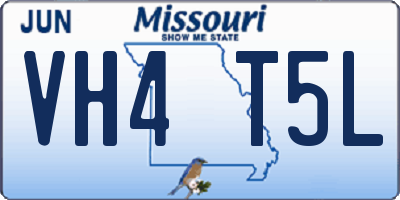 MO license plate VH4T5L