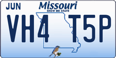 MO license plate VH4T5P
