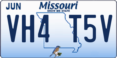 MO license plate VH4T5V