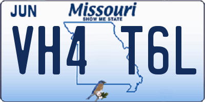 MO license plate VH4T6L