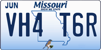 MO license plate VH4T6R