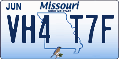 MO license plate VH4T7F