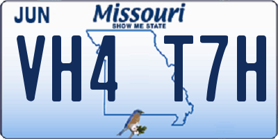 MO license plate VH4T7H