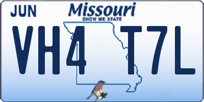 MO license plate VH4T7L