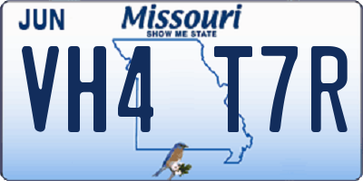 MO license plate VH4T7R
