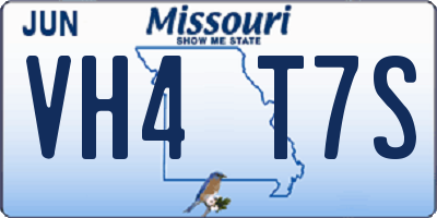 MO license plate VH4T7S