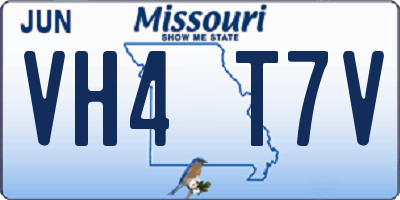 MO license plate VH4T7V