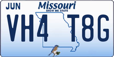 MO license plate VH4T8G