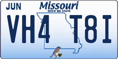 MO license plate VH4T8I