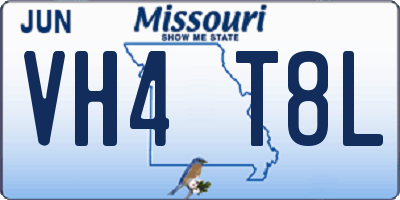MO license plate VH4T8L