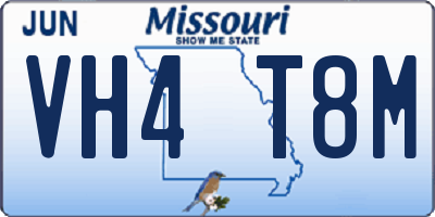 MO license plate VH4T8M