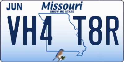 MO license plate VH4T8R