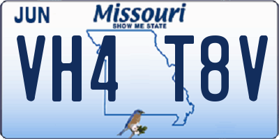 MO license plate VH4T8V