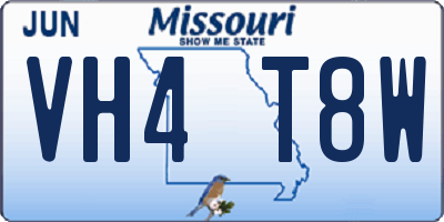 MO license plate VH4T8W