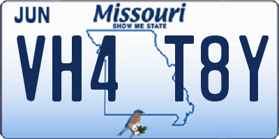 MO license plate VH4T8Y