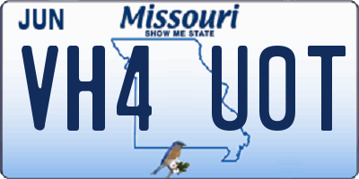 MO license plate VH4U0T