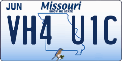 MO license plate VH4U1C