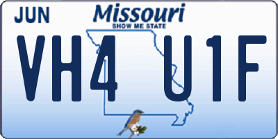 MO license plate VH4U1F