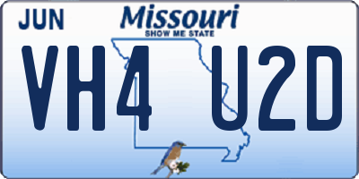 MO license plate VH4U2D