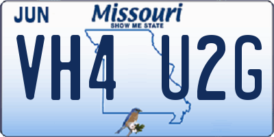 MO license plate VH4U2G