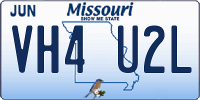 MO license plate VH4U2L