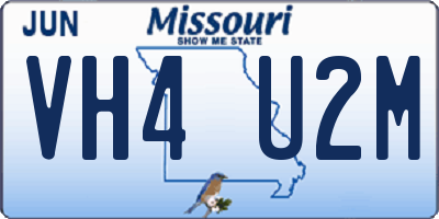 MO license plate VH4U2M