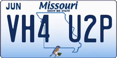 MO license plate VH4U2P