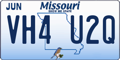 MO license plate VH4U2Q