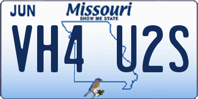 MO license plate VH4U2S
